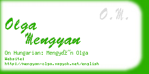 olga mengyan business card